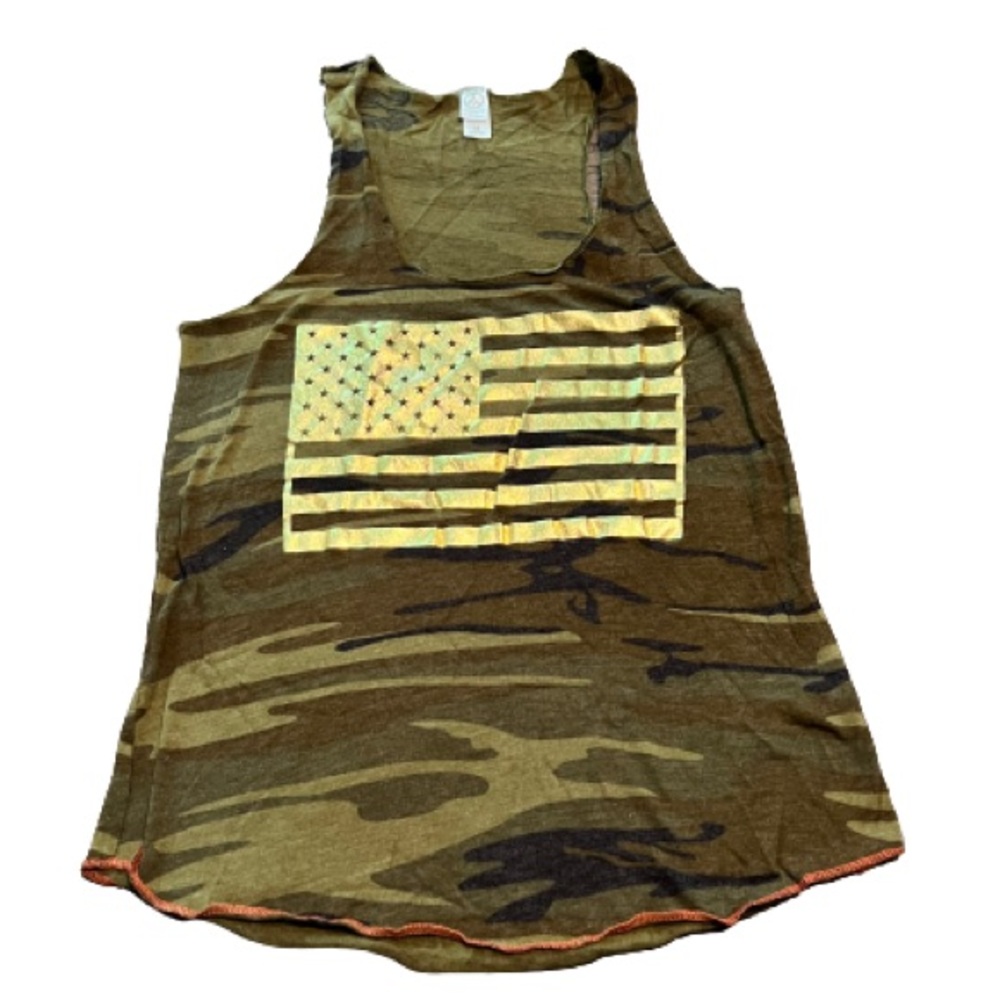 Alternative Apparel Camouflage American Flag Tank Top